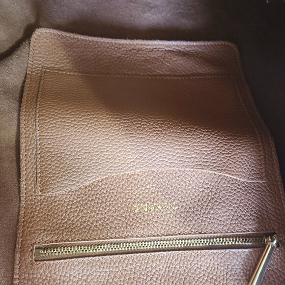 Cuyana Large Classic Easy Tote Shoulder Bag Tan Pebbled Leather Large - Picture 10 of 10